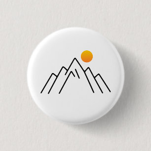 Minimalistische bergen: een op Natuur geïnspireerd Ronde Button 3,2 Cm