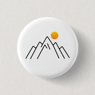 Minimalistische bergen: een op Natuur geïnspireerd Ronde Button 3,2 Cm