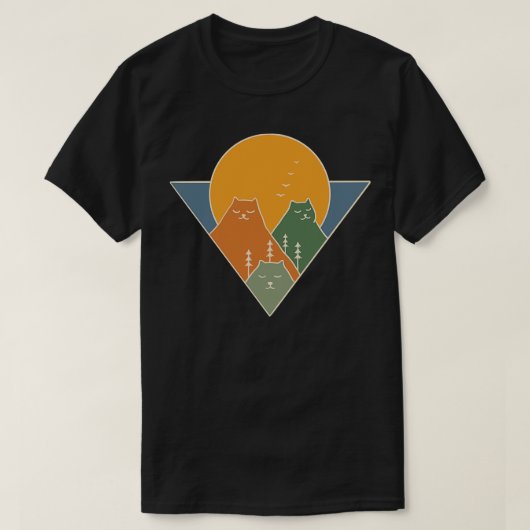 MINIMALISTISCHE BERGKATTEN T-SHIRT (Design voorkant)