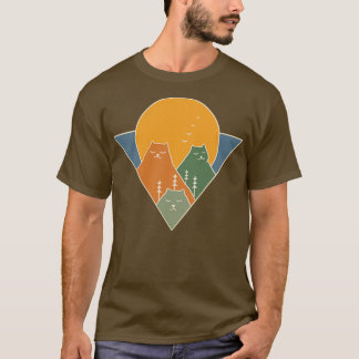 MINIMALISTISCHE BERGKATTEN T-SHIRT