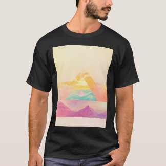 Minimalistische berglandschap actief t-shirt