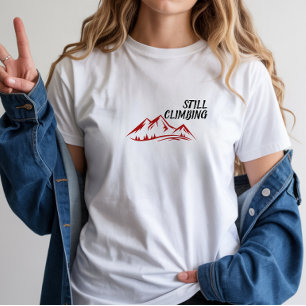 Minimalistische bergshirt met eenvoudig lijnontwer t-shirt