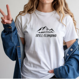 Minimalistische bergshirt met eenvoudig lijnontwer Tri-Blend shirt