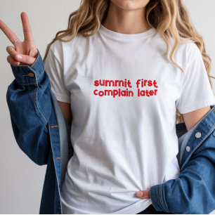 Minimalistische bergshirt met eenvoudig lijnontwer Tri-Blend shirt