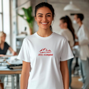 Minimalistische bergshirt met eenvoudig lijnontwer Tri-Blend shirt