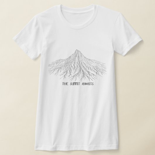 Minimalistische bergtop schets - De top wacht (Laagn)