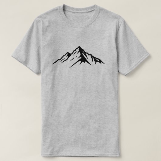 Minimalistische bergtop t-shirt (Design voorkant)