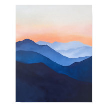 minimalistische bergzonsondergang