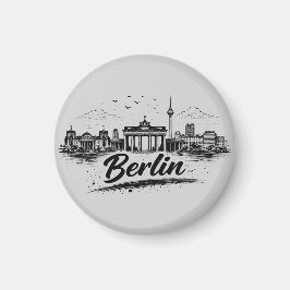 Minimalistische Berlino Duitsland Stadsgezicht Kun Magneet