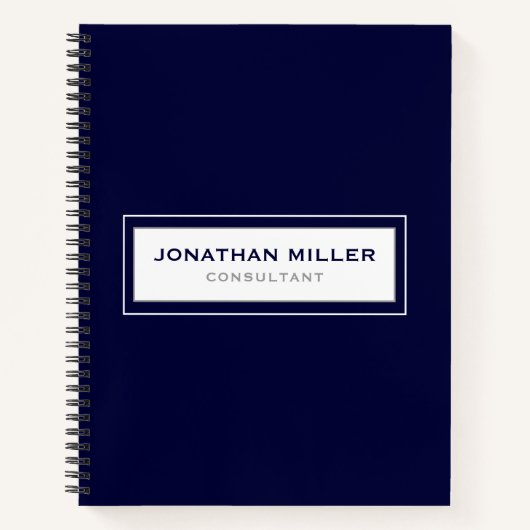 Minimalistische beroepsmarine notitieboek (Voorkant)