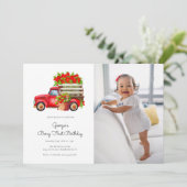 Minimalistische Berry Sweet Strawberry eerste verj Kaart (Staand voorkant)