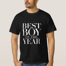 Minimalistische 'Beste Jongen van het Jaar' zwarte
