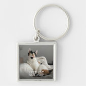 Minimalistische beste kat mum ooit aangepaste huis sleutelhanger (Voorkant)