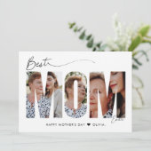 Minimalistische 'Beste moeder ooit' aangepaste fot Kaart (Staand voorkant)