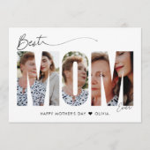 Minimalistische 'Beste moeder ooit' aangepaste fot Kaart (Voorkant)