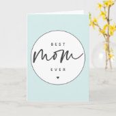 Minimalistische Beste Moeder Ooit elegante Script Kaart (Gele Bloem)