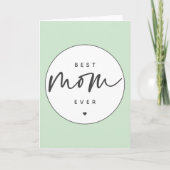 Minimalistische Beste Moeder Ooit elegante Script  Kaart (Voorkant)