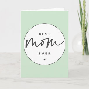Minimalistische Beste Moeder Ooit elegante Script  Kaart