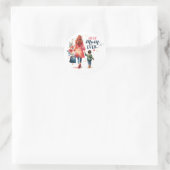 Minimalistische Beste Moeder Ooit Typografie, Mode Ronde Sticker (Tas)