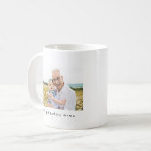 Minimalistische beste opa ooit foto koffiemok (Voorkant links)
