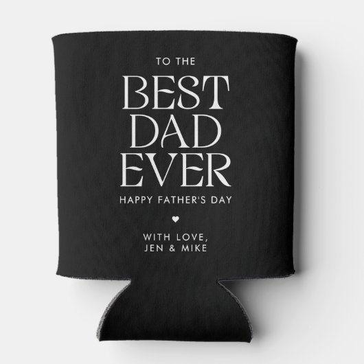 Minimalistische Beste Papa Ooit Moderne Vaderdag Blikjeskoeler (Achterkant)