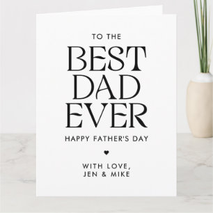 Minimalistische Beste Papa Ooit Moderne Vaderdag Kaart