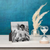 Minimalistische beste vader ooit gepersonaliseerde fotoplaat (Insitu)