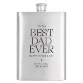 Minimalistische beste vader ooit moderne Vaderdag Flacon (Voorkant)
