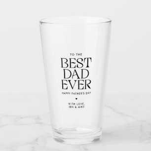 Minimalistische beste vader ooit moderne Vaderdag Glas