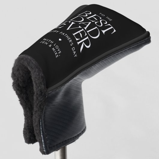 Minimalistische beste vader ooit moderne Vaderdag Golfheadcover (3/4 voorkant)