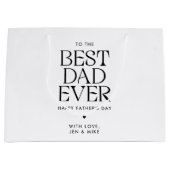 Minimalistische beste vader ooit moderne Vaderdag Groot Cadeauzakje (Voorkant)