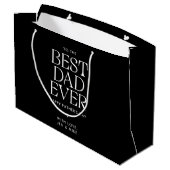 Minimalistische beste vader ooit moderne Vaderdag Groot Cadeauzakje (Achterkant Gekanteld)