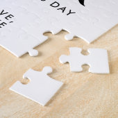 Minimalistische beste vader ooit moderne Vaderdag Legpuzzel (Zijkant)