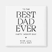 Minimalistische beste vader ooit moderne Vaderdag Magneet (Voorkant)