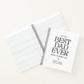 Minimalistische beste vader ooit moderne Vaderdag Notitieboek (Binnen)