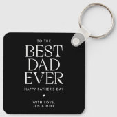 Minimalistische beste vader ooit moderne Vaderdag Sleutelhanger (Achterkant)