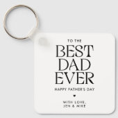 Minimalistische beste vader ooit moderne Vaderdag Sleutelhanger (Voorkant)