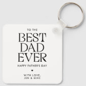 Minimalistische beste vader ooit moderne Vaderdag Sleutelhanger (Achterkant)