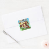 Minimalistische Besties voor altijd tijdens de Fee Vierkante Sticker (Envelop)