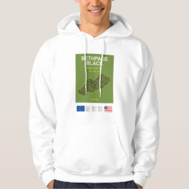 Minimalistische Bethpage Black Ryder Cup Lijn Prin Hoodie
