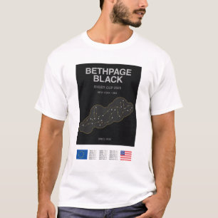 Minimalistische Bethpage Black Ryder Cup Lijn Prin T-shirt