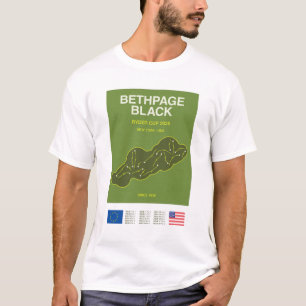 Minimalistische Bethpage Black Ryder Cup Lijn Prin T-shirt