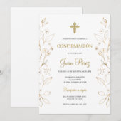 Minimalistische bevestiging Spaanse uitnodiging (Voorkant / Achterkant)