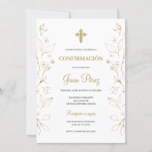 Minimalistische bevestiging Spaanse uitnodiging