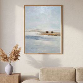 Minimalistische bevroren vlakte abstract landschap poster