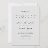 Minimalistische bewaar de datum agenda save the date (Voorkant)