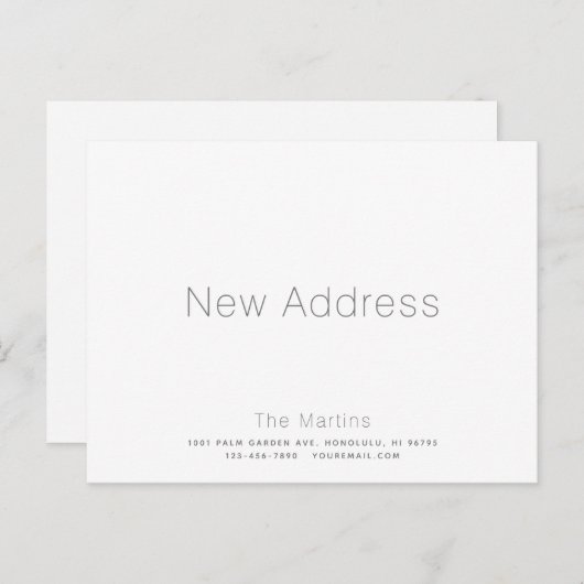 Minimalistische bewegende aankondiging in wit en g (Voorkant / Achterkant)