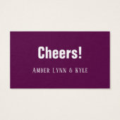 Minimalistische, bewerkbare, diepe Drink Tickets Visitekaartjes (Achterkant)