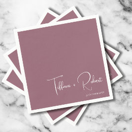 Minimalistische bewerkbare kleur Dusty Pink Weddin Servet