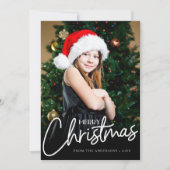 Minimalistische Bewerkbare Kleur Foto Christmas Ka Feestdagenkaart (Voorkant)